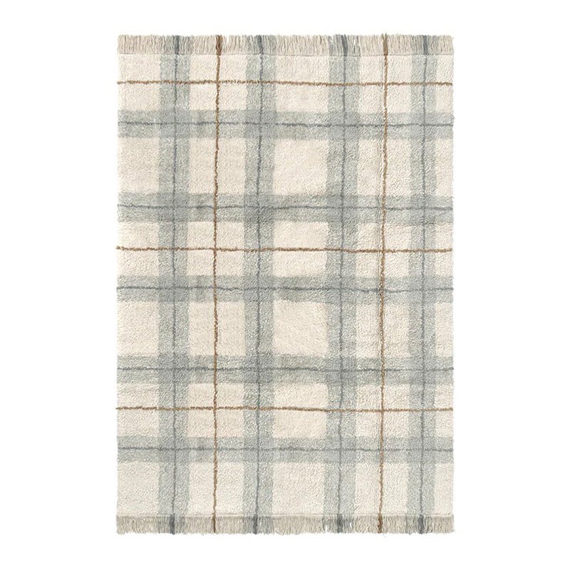 Wasbaar tapijt Tartan Blue Sage - 90 x 120 cm