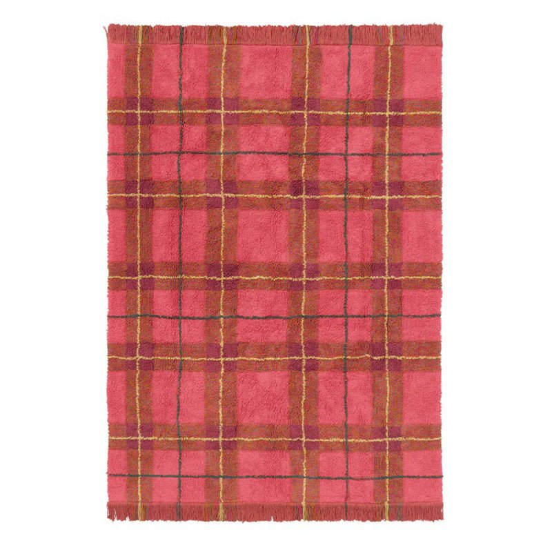 Wasbaar tapijt Tartan Vintage Red - 90 x 120 cm