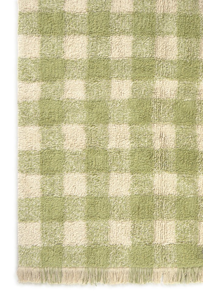 Wasbaar tapijt Vichy Matcha - 90 x 120 cm - Image 5