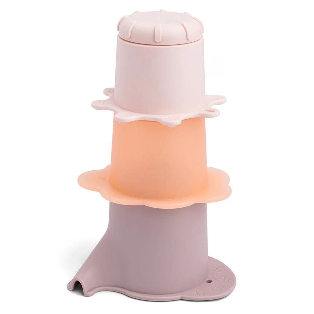 Waterspeelset & stapelbekers Elphee Poeder - set van 3