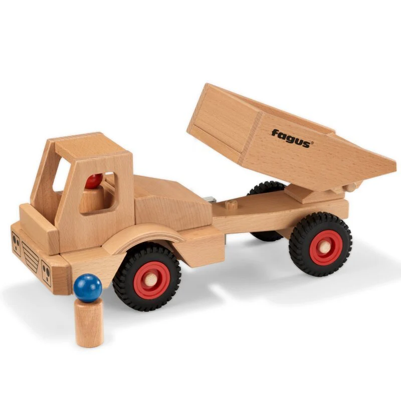 Houten voertuig Wheels Dumper met 2 popjes - Image 3