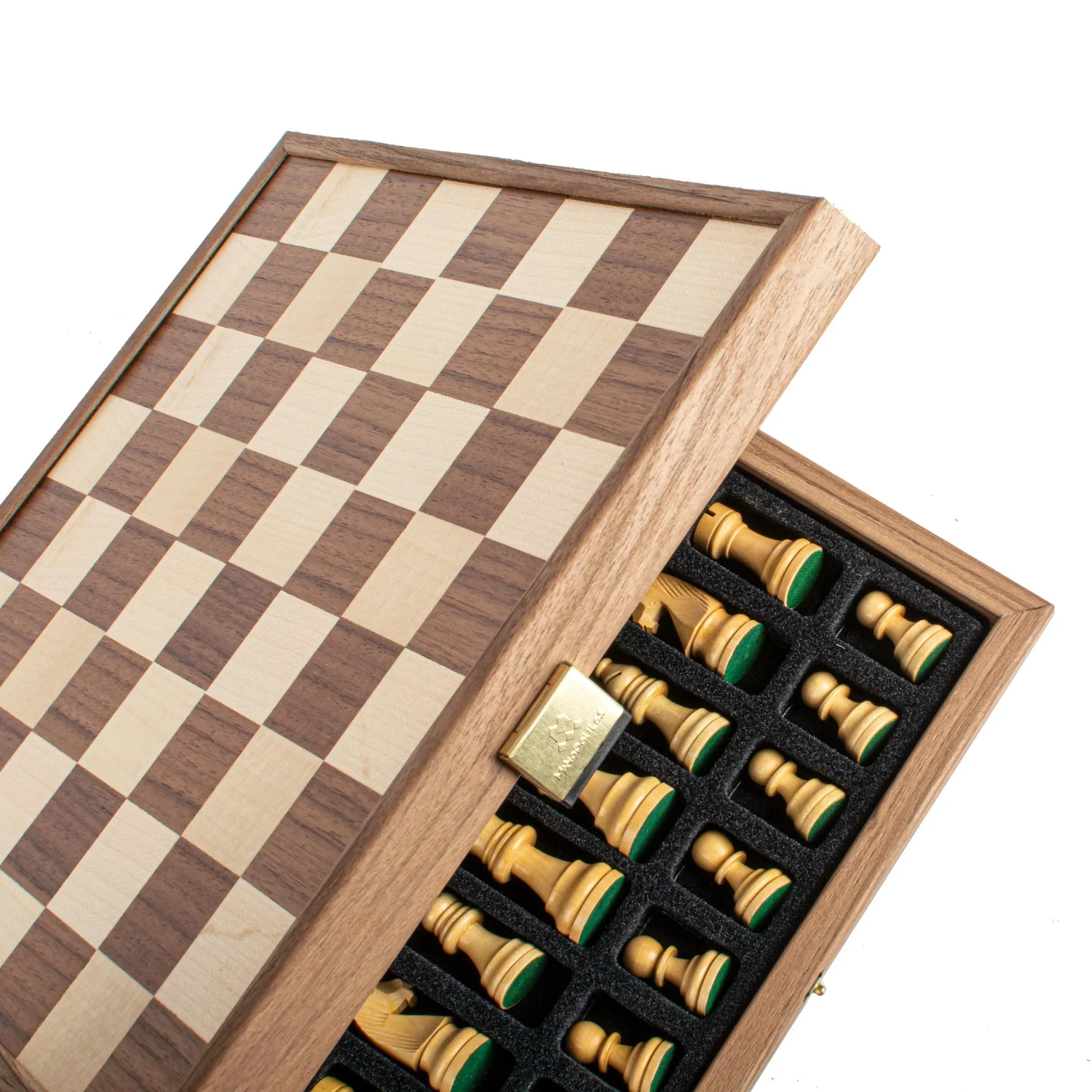 Medium schaakset met Staunton schaakstukken - 27 x 27 cm - Image 2