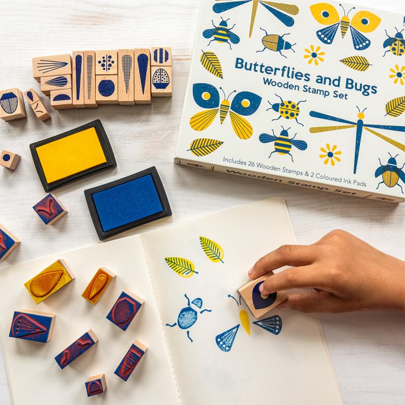 Wooden stamp set - Butterflies and Bugs - Image 2