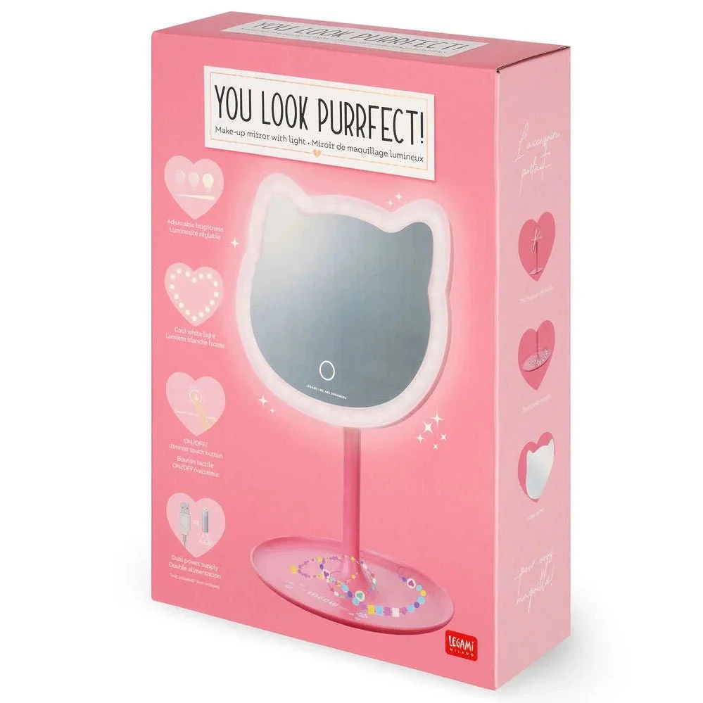 Make-up spiegel met licht - You Look Purrfect! - Image 2
