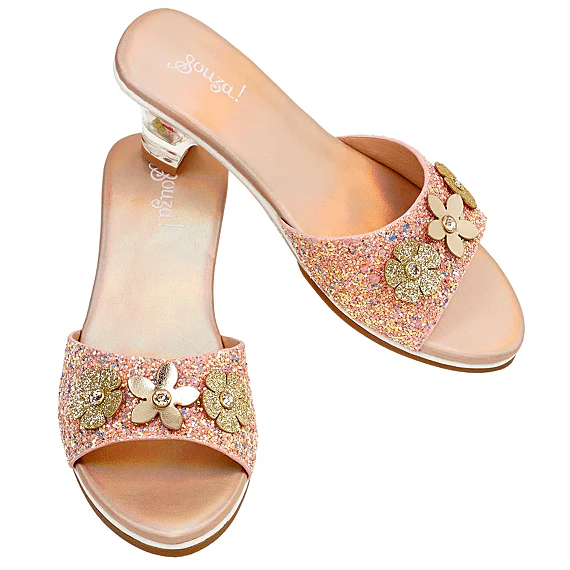 Zalmroze Slippers met hoge hak - Clarisse