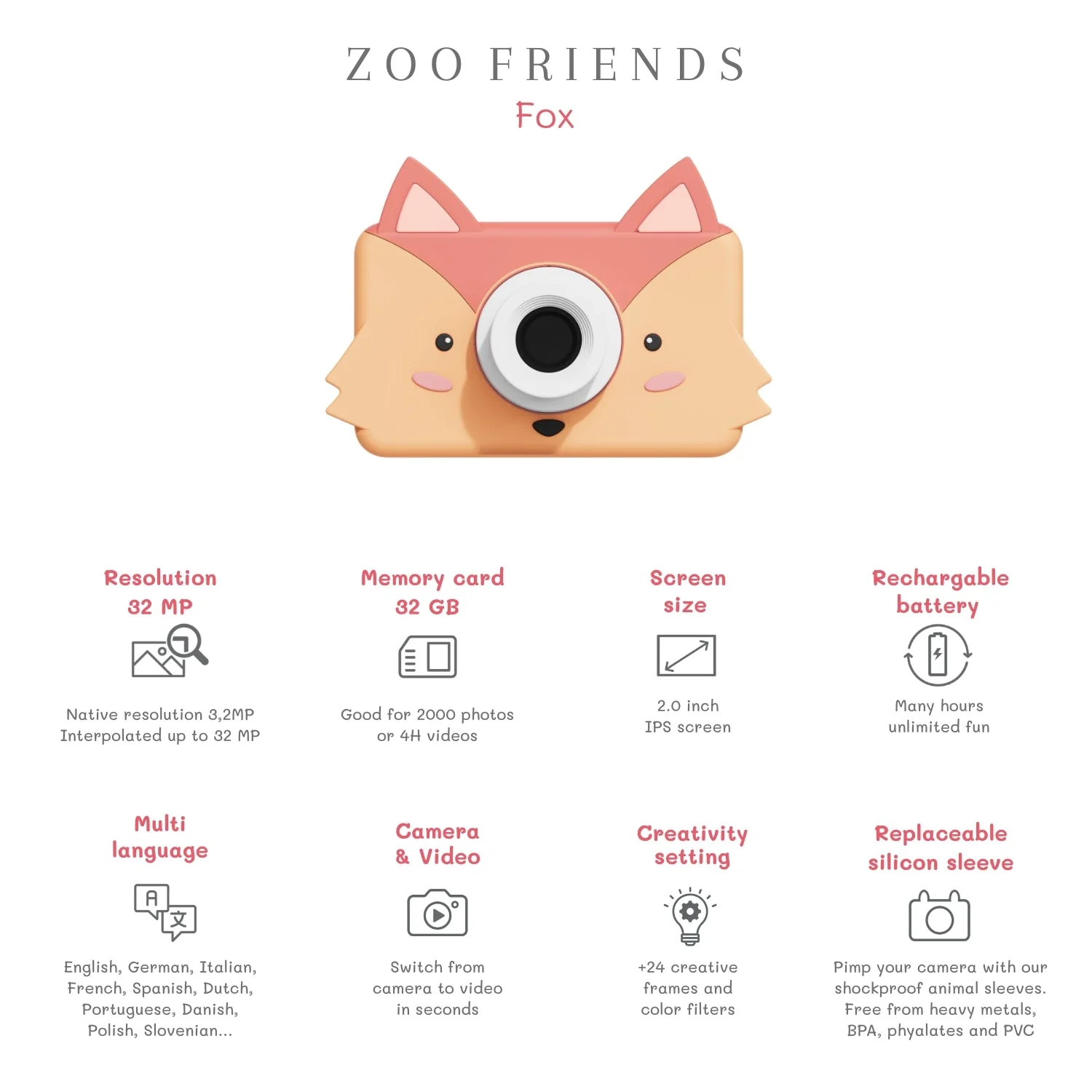 Eerste fotocamera - Zoo Friends Fox - Image 5