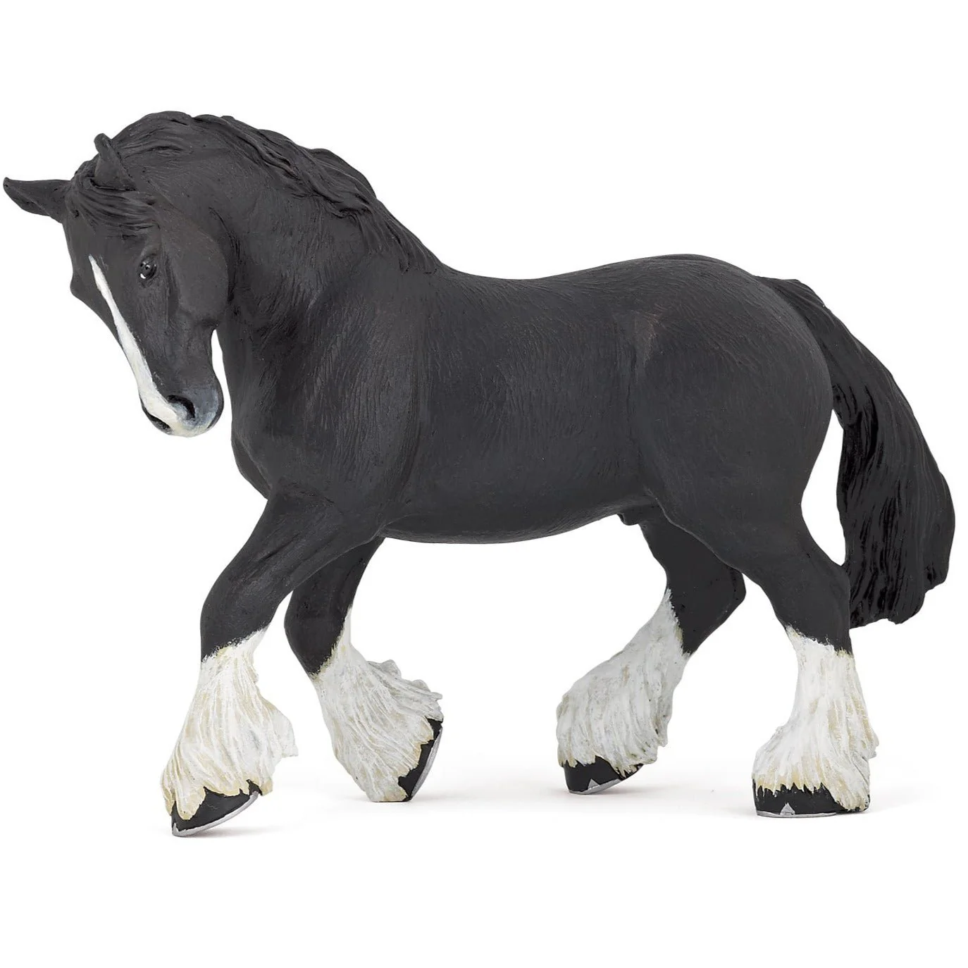 Zwart Shire Paard